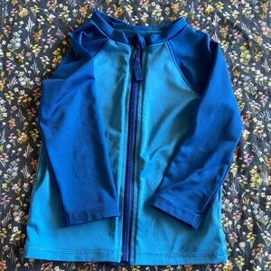 Cat & Jack Long Sleeve Zip Rash Guard 2T